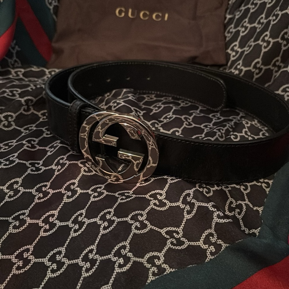 Gucci Black Leather Belt - Picture 3 of 12